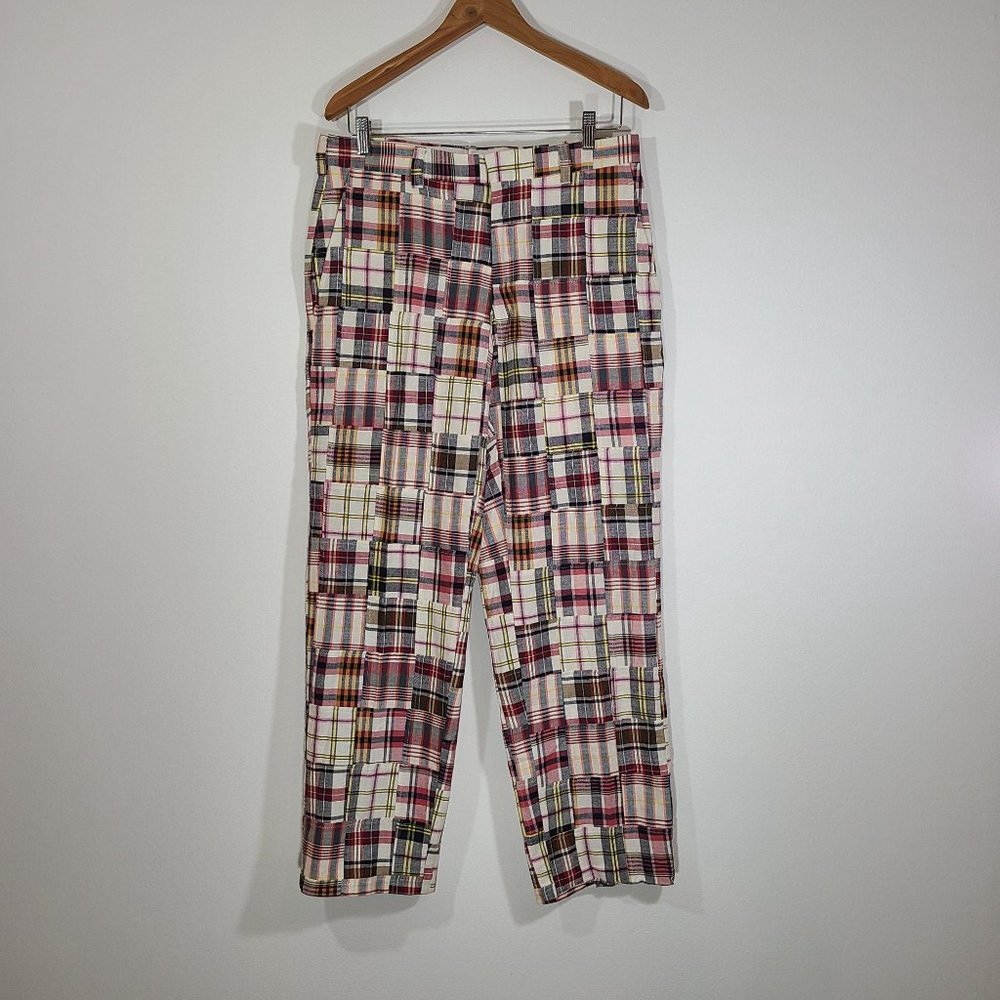 Jos. A. Bank patchwork plaid pants 34x30 Golf